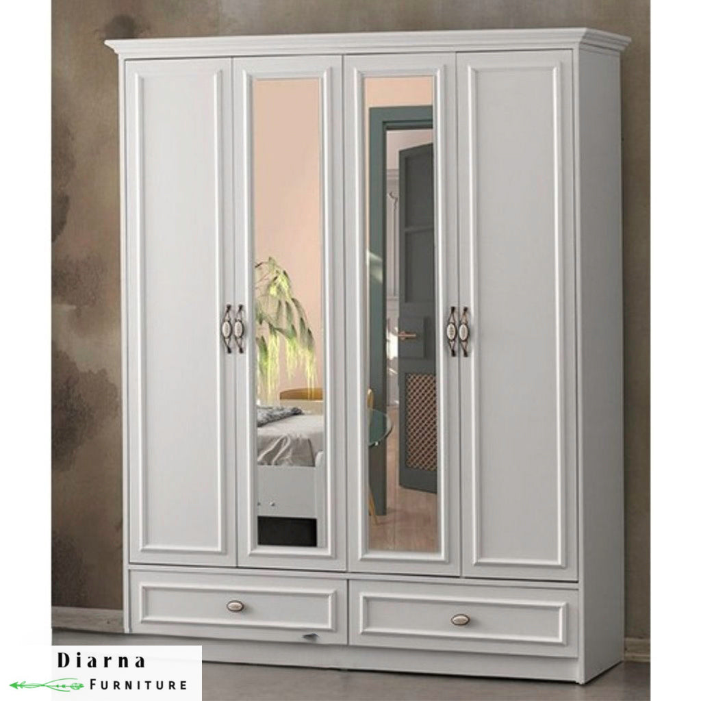 دولاب 140 سم - ابيض