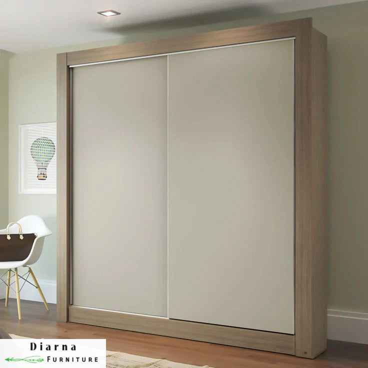 دولاب 200 سم - ابيض وبيج