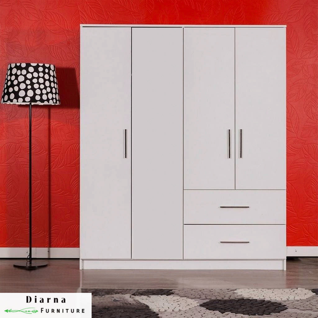 دولاب 130 سم - ابيض