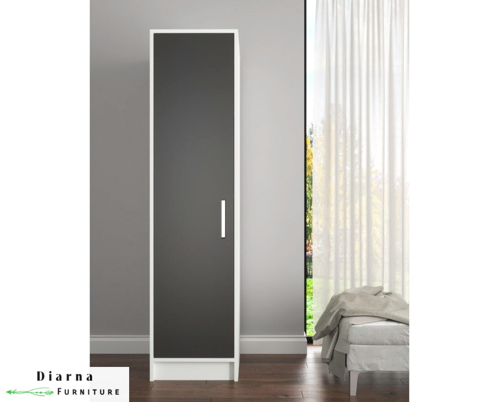 دولاب 60 سم - ابيض ورمادي