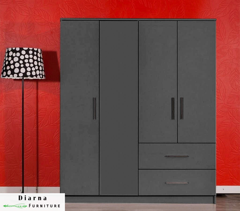 دولاب 130 سم - رمادي