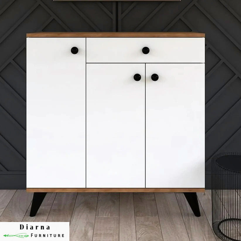 جزامة ام دي اف - ابيض وبني