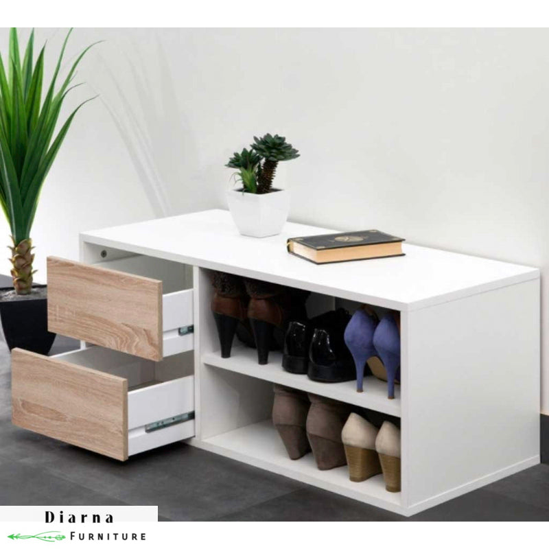 جزامة ام دي اف - ابيض وبيج