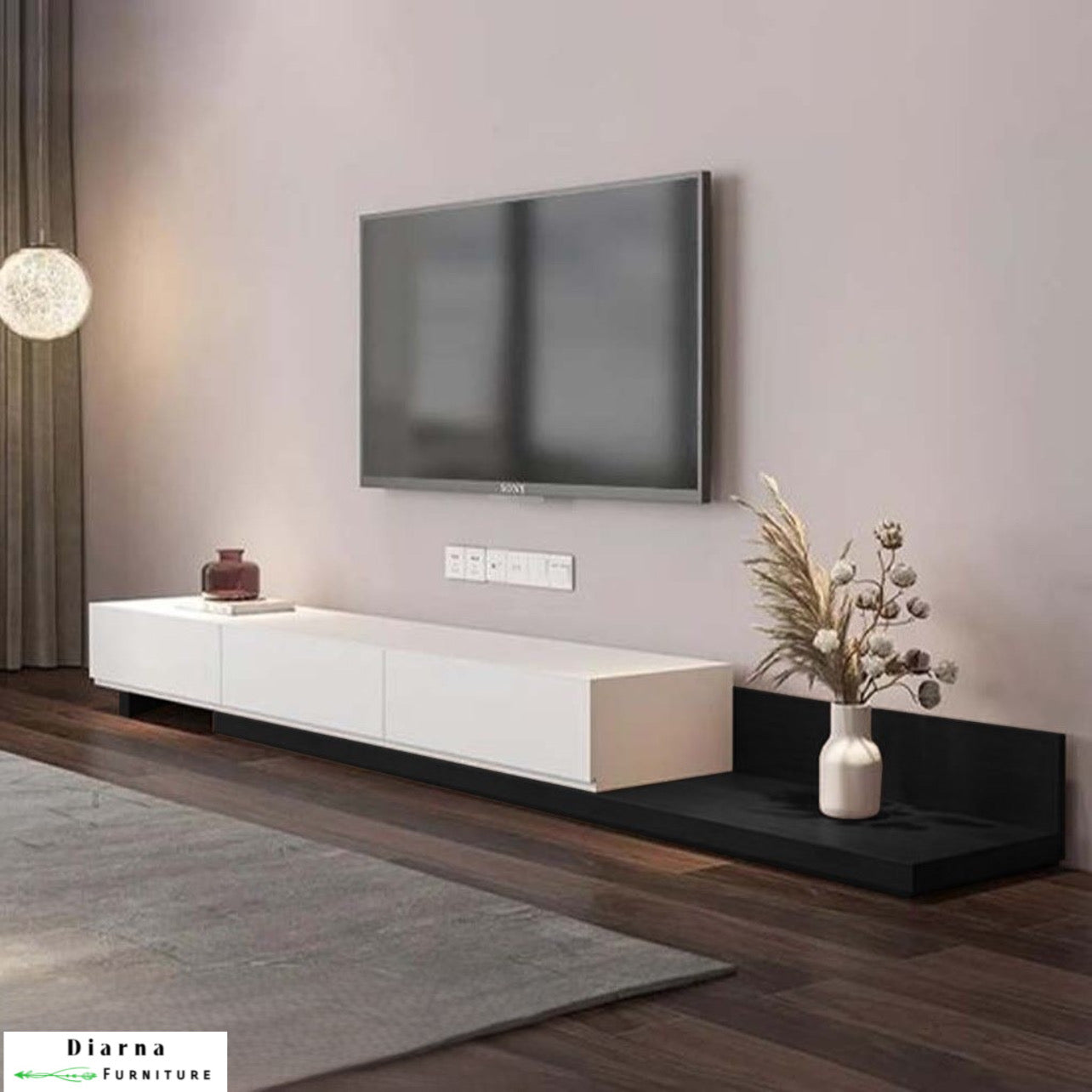 وحدة تليفزيون ام دي اف - بني وابيض