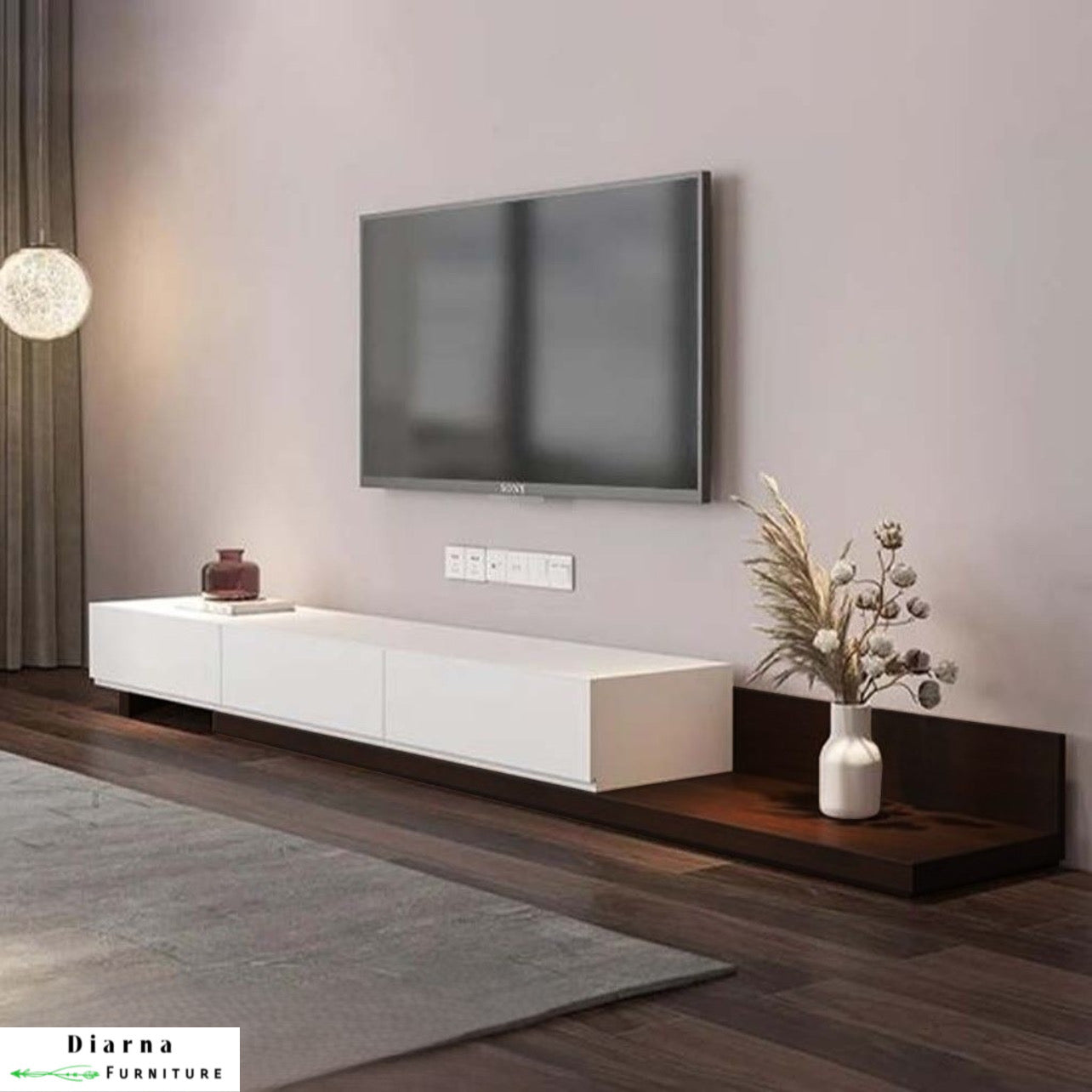 وحدة تليفزيون ام دي اف - بني وابيض