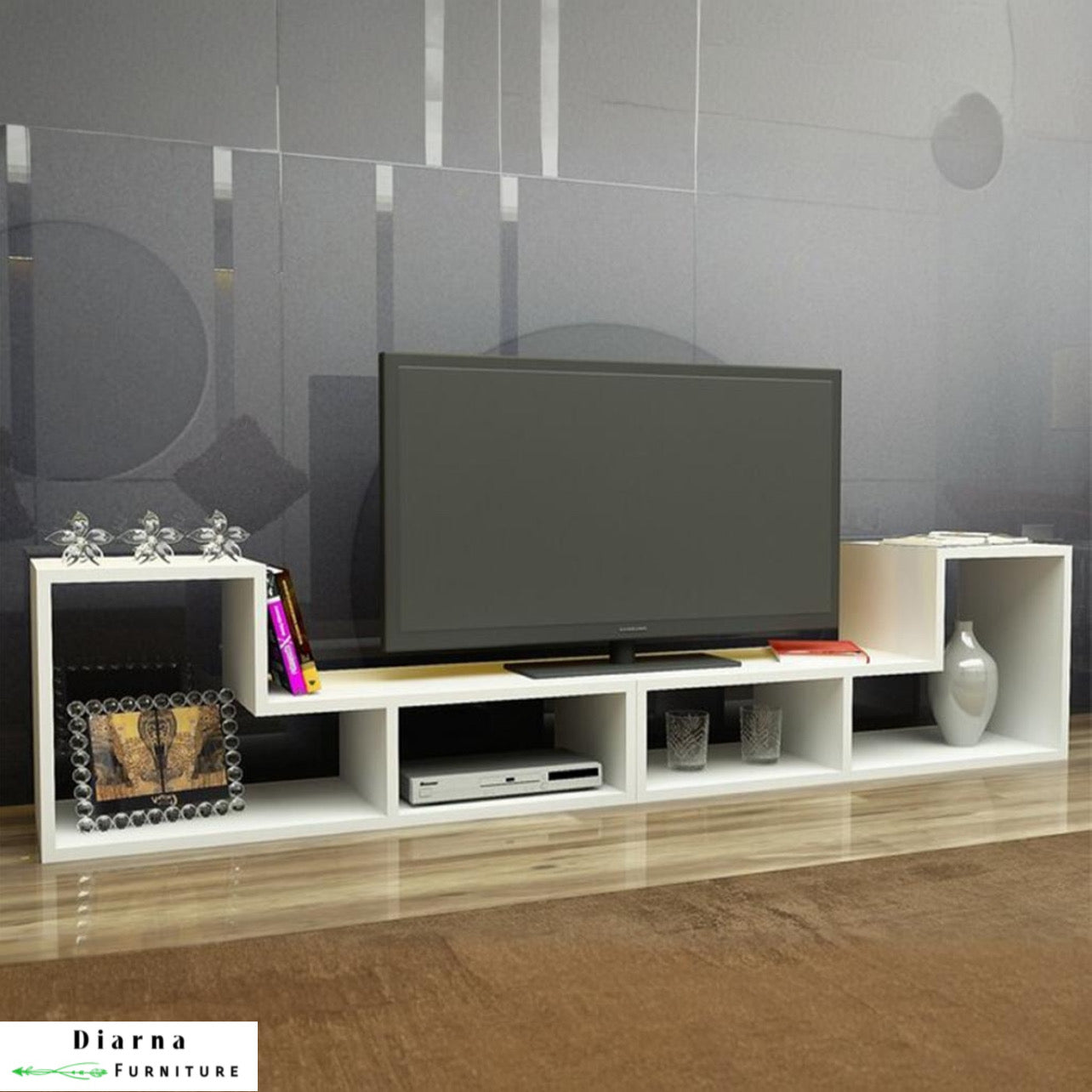 وحدة تليفزيون ام دي اف - ابيض