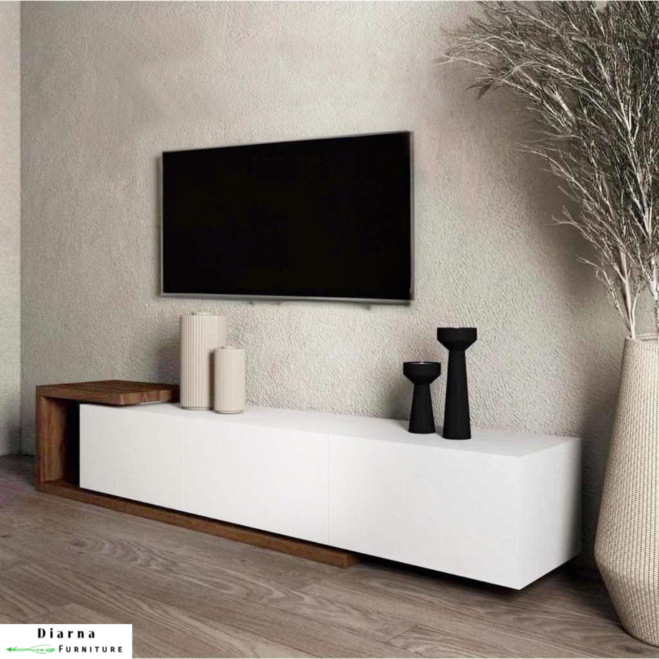 وحدة تليفزيون ام دي اف - بني وابيض