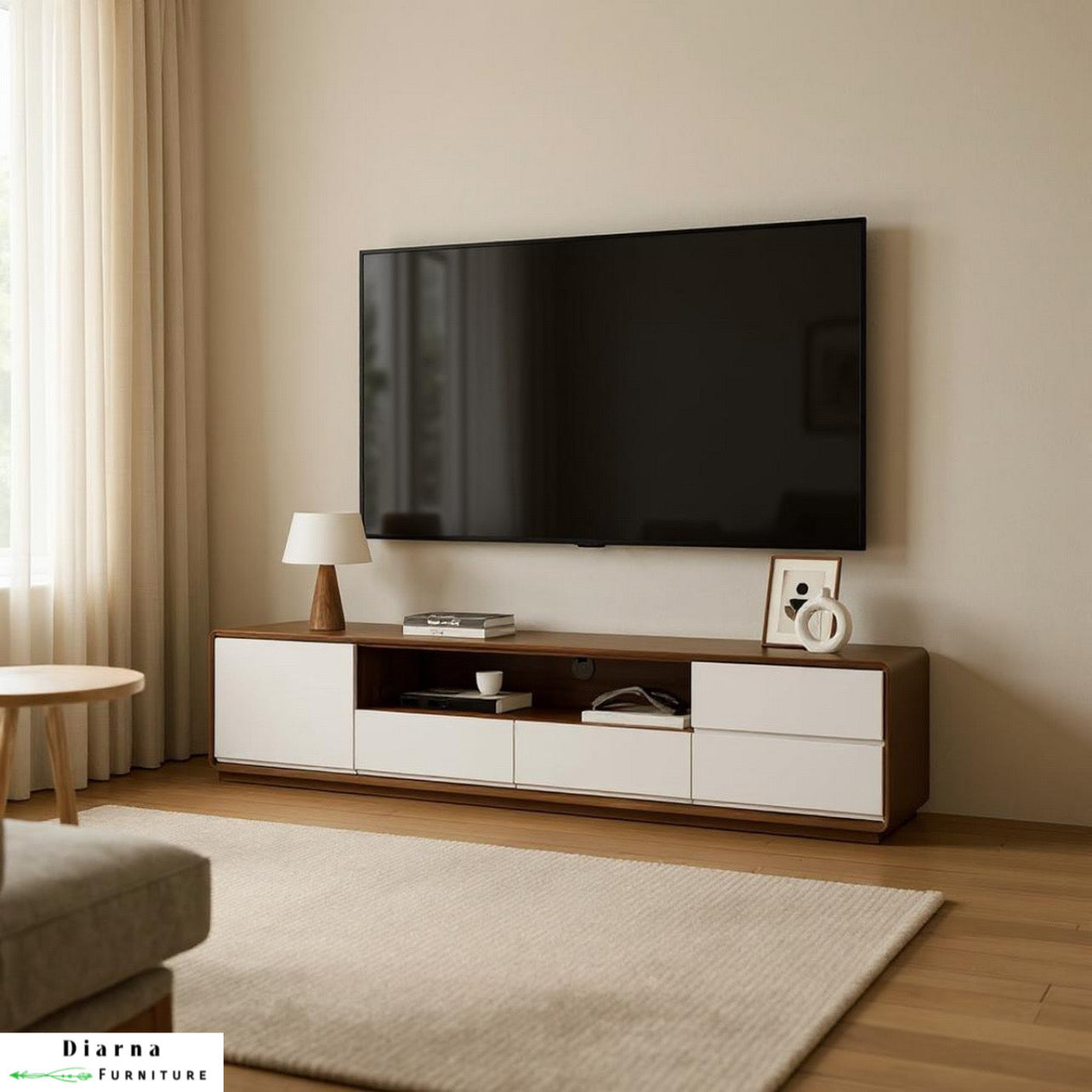 وحدة تليفزيون ام دي اف - بني وابيض