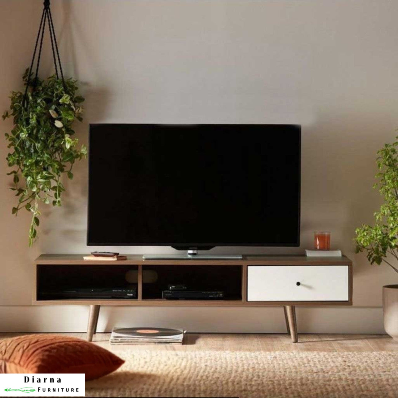 وحدة تلفزيون ام دي اف - بني وابيض