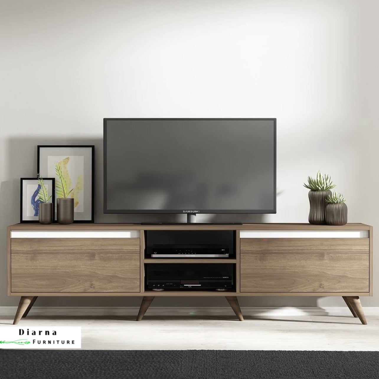 وحدة تليفزيون ام دي اف - بني وابيض