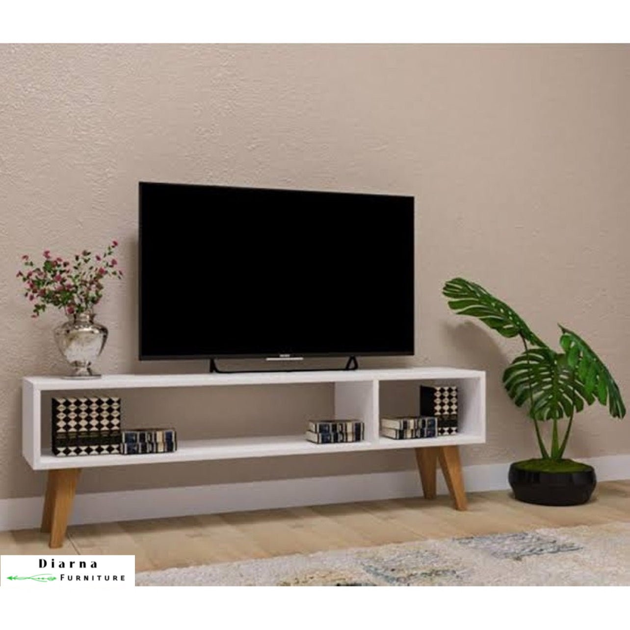 وحدة تليفزيون ام دي اف - ابيض