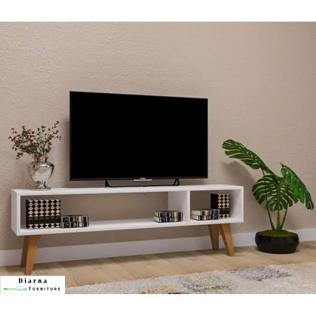 وحدة تليفزيون ام دي اف - ابيض