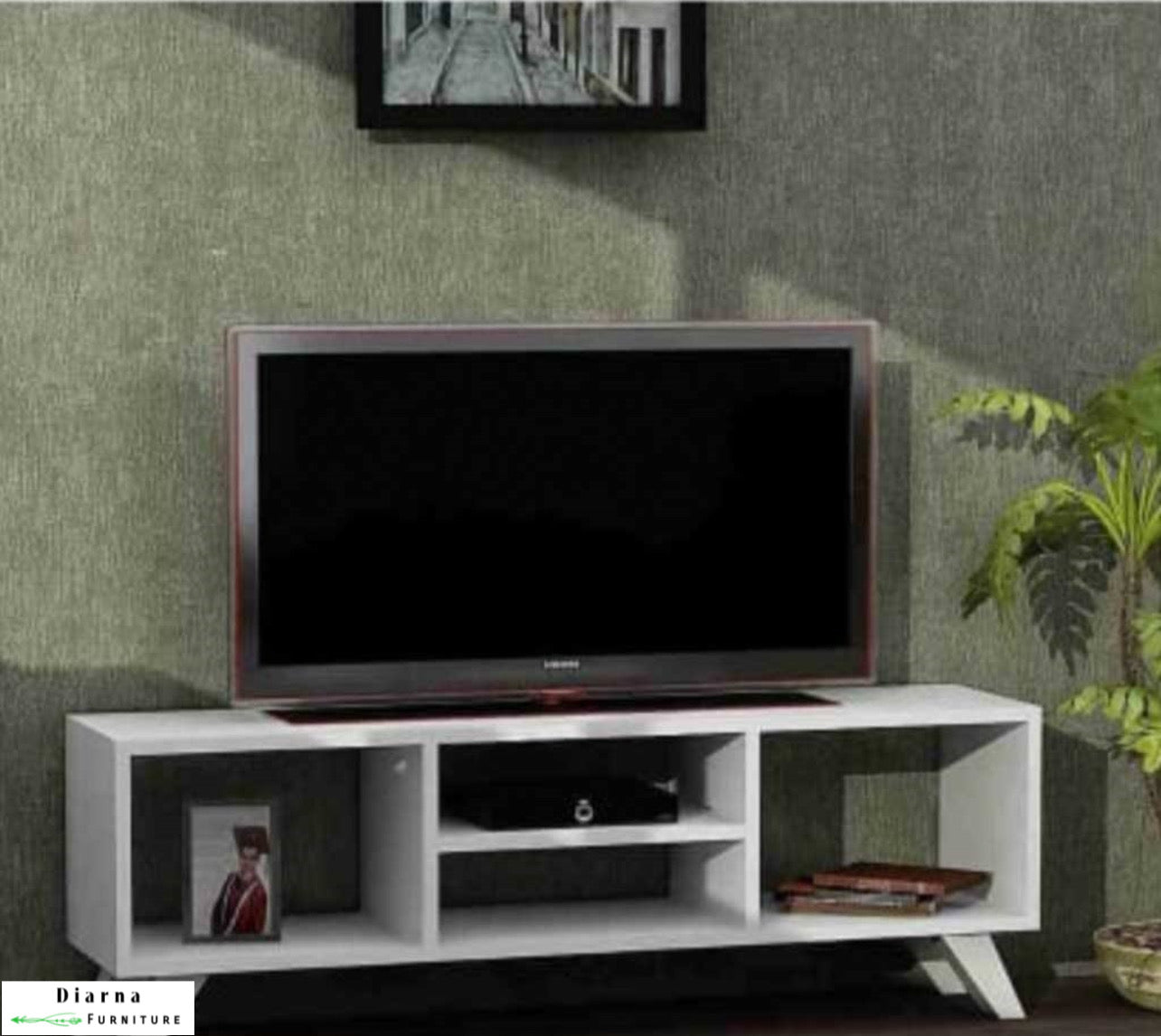 وحدة تليفزيون ام دي اف - ابيض