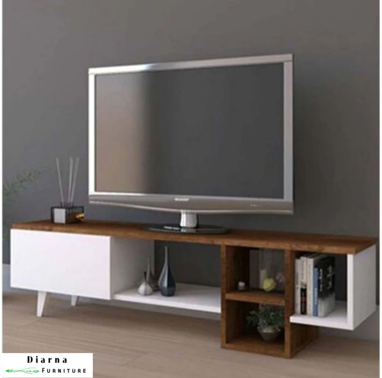 وحدة تليفزيون ام دي اف - بني وابيض