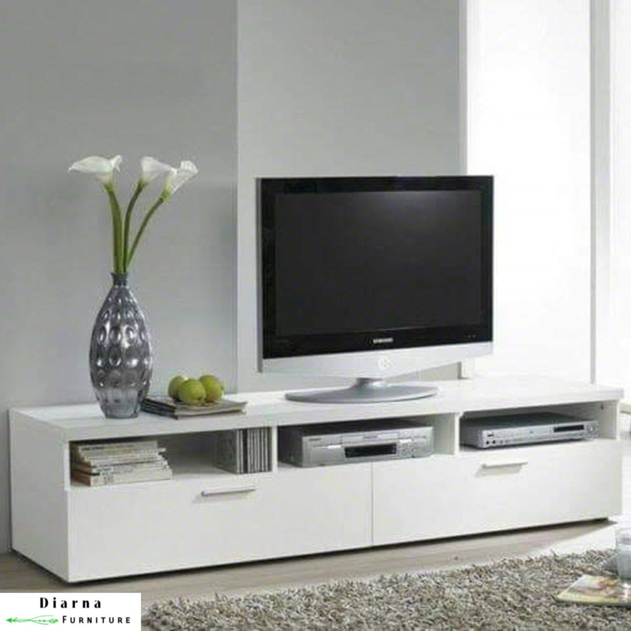 وحدة تليفزيون ام دي اف - ابيض