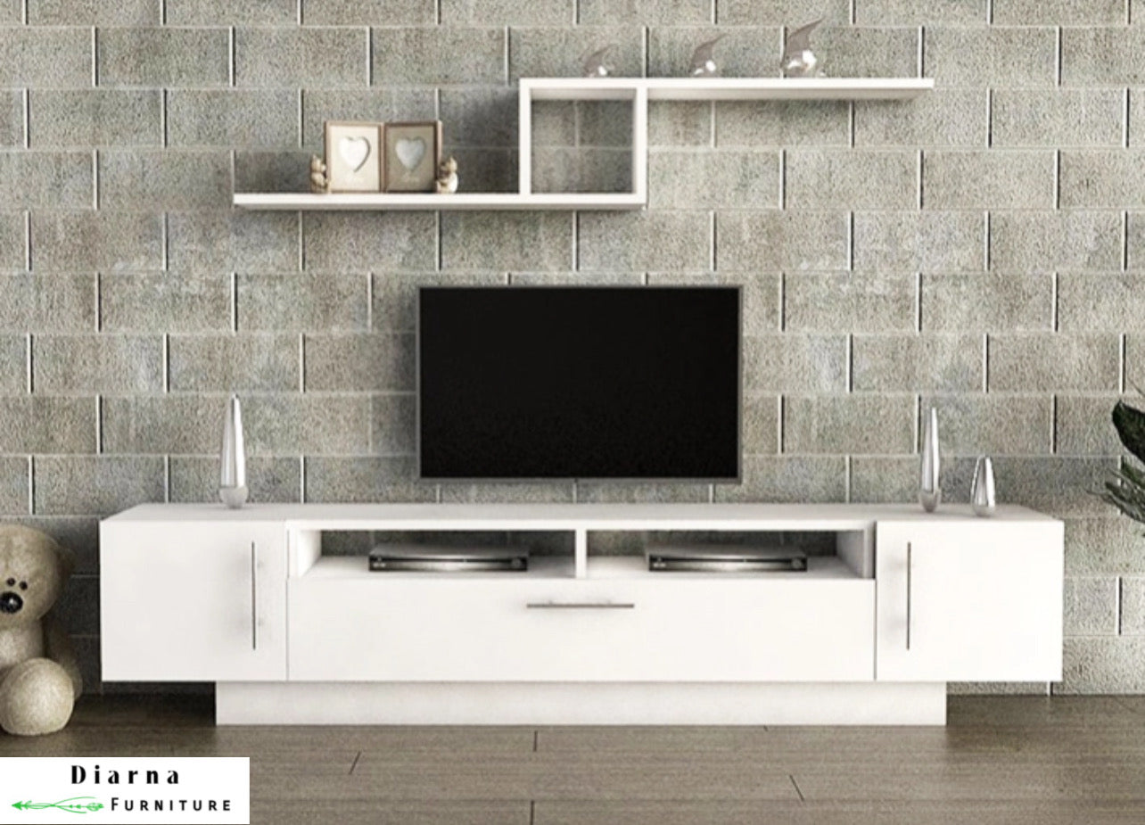 وحدة تليفزيون ام دي اف - ابيض