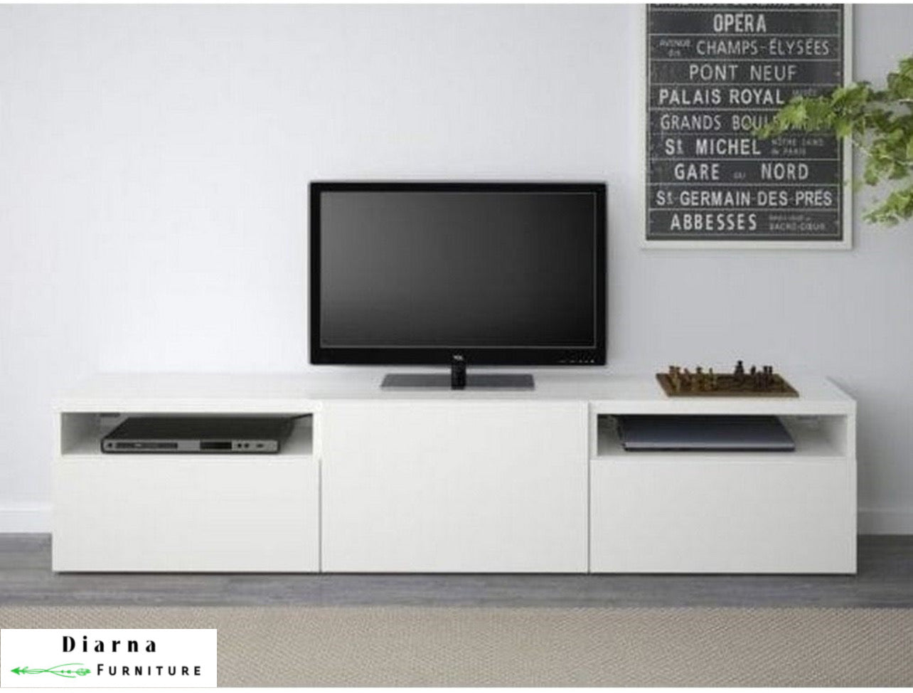 وحدة تليفزيون ام دي اف - ابيض