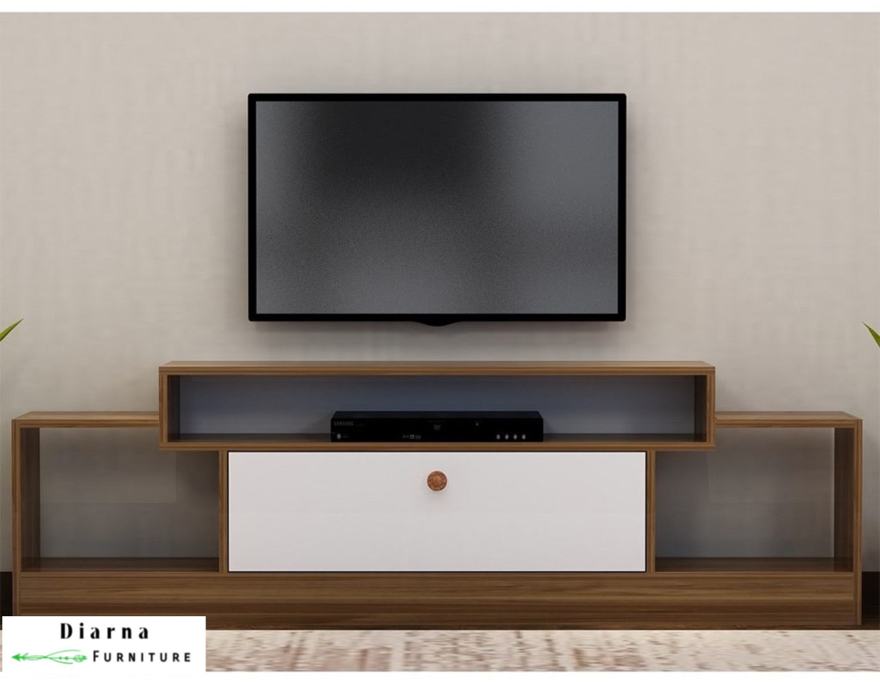 وحدة تليفزيون ام دي اف - بني وابيض