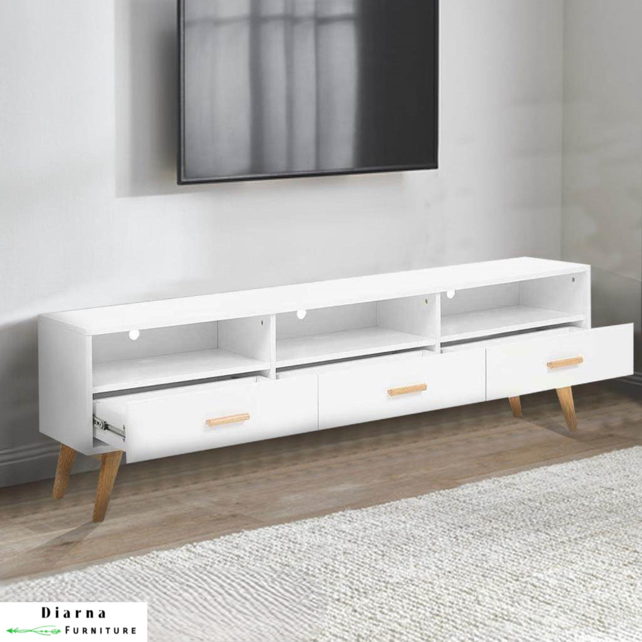 وحدة تلفزيون ام دي اف - ابيض