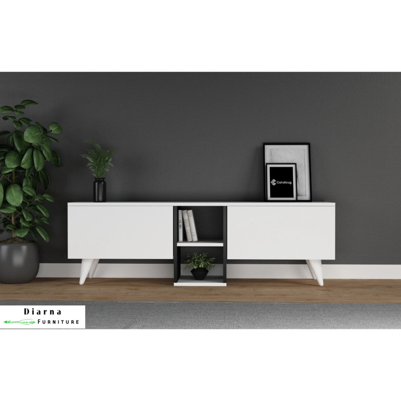 وحدة تليفزيون ام دي اف - ابيض واسود