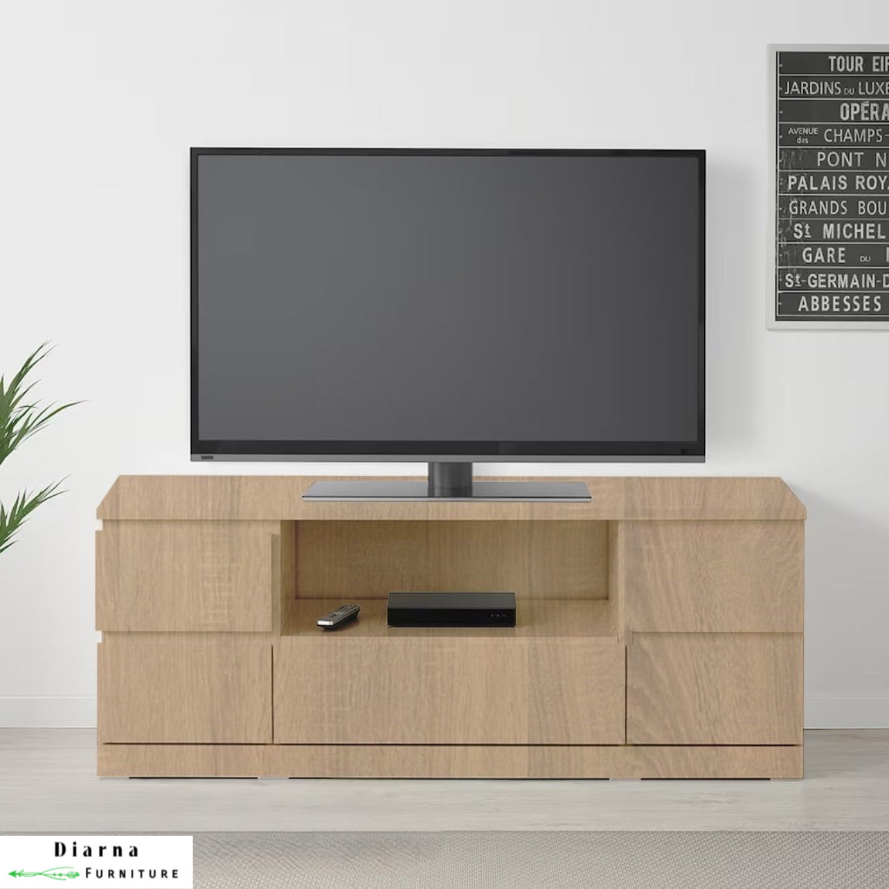 وحدة تليفزيون ام دي اف - ابيض