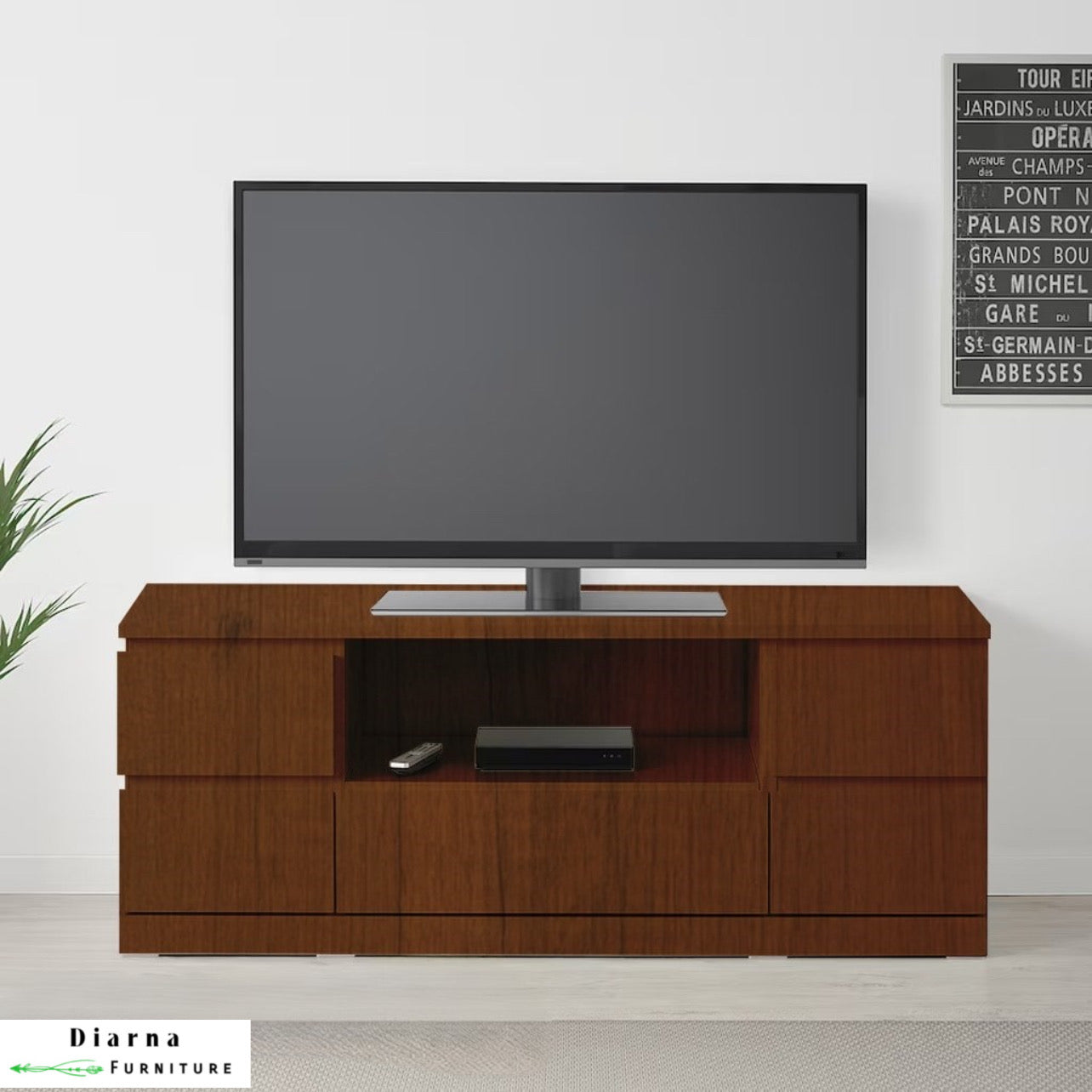 وحدة تليفزيون ام دي اف - ابيض