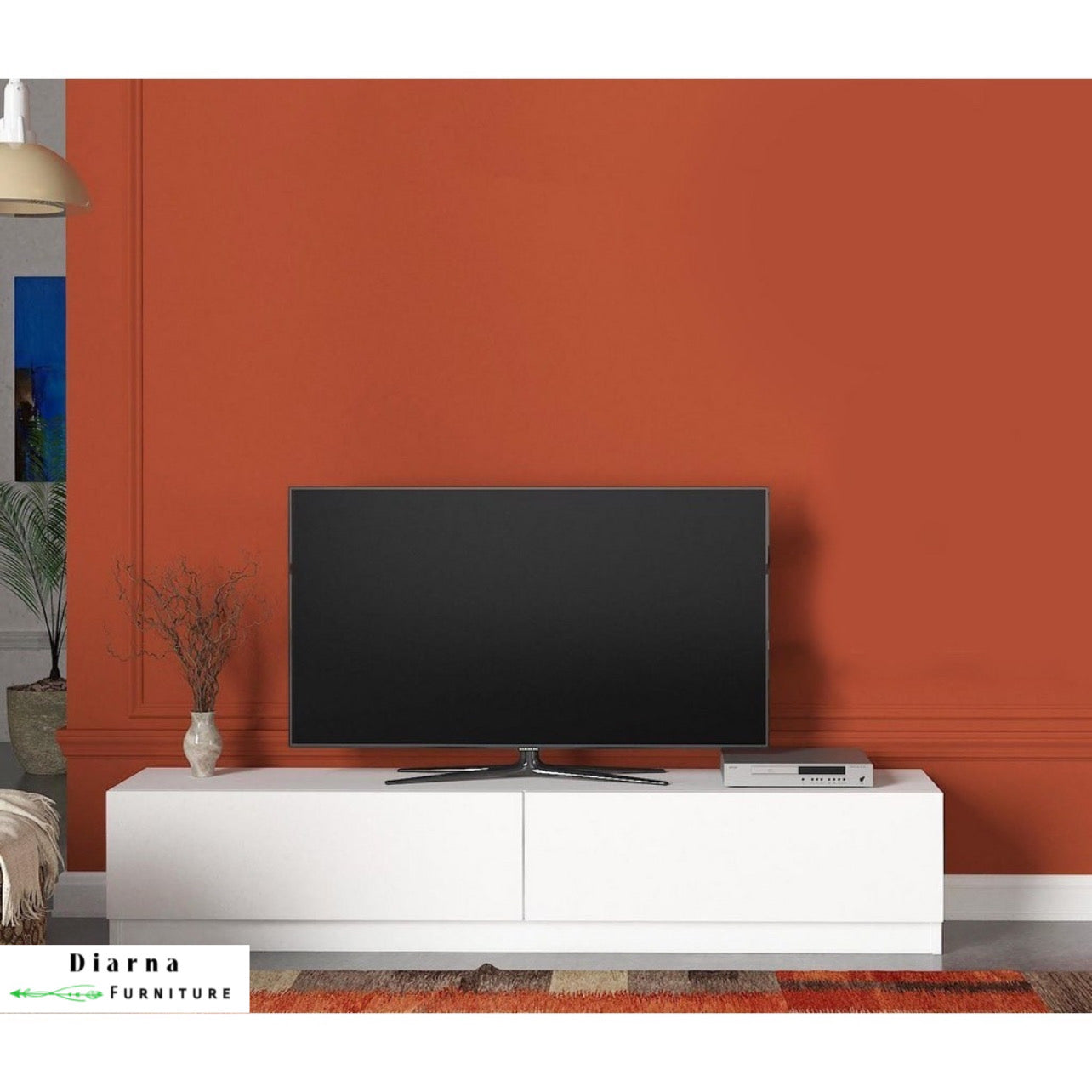 وحدة تليفزيون ام دي اف - ابيض