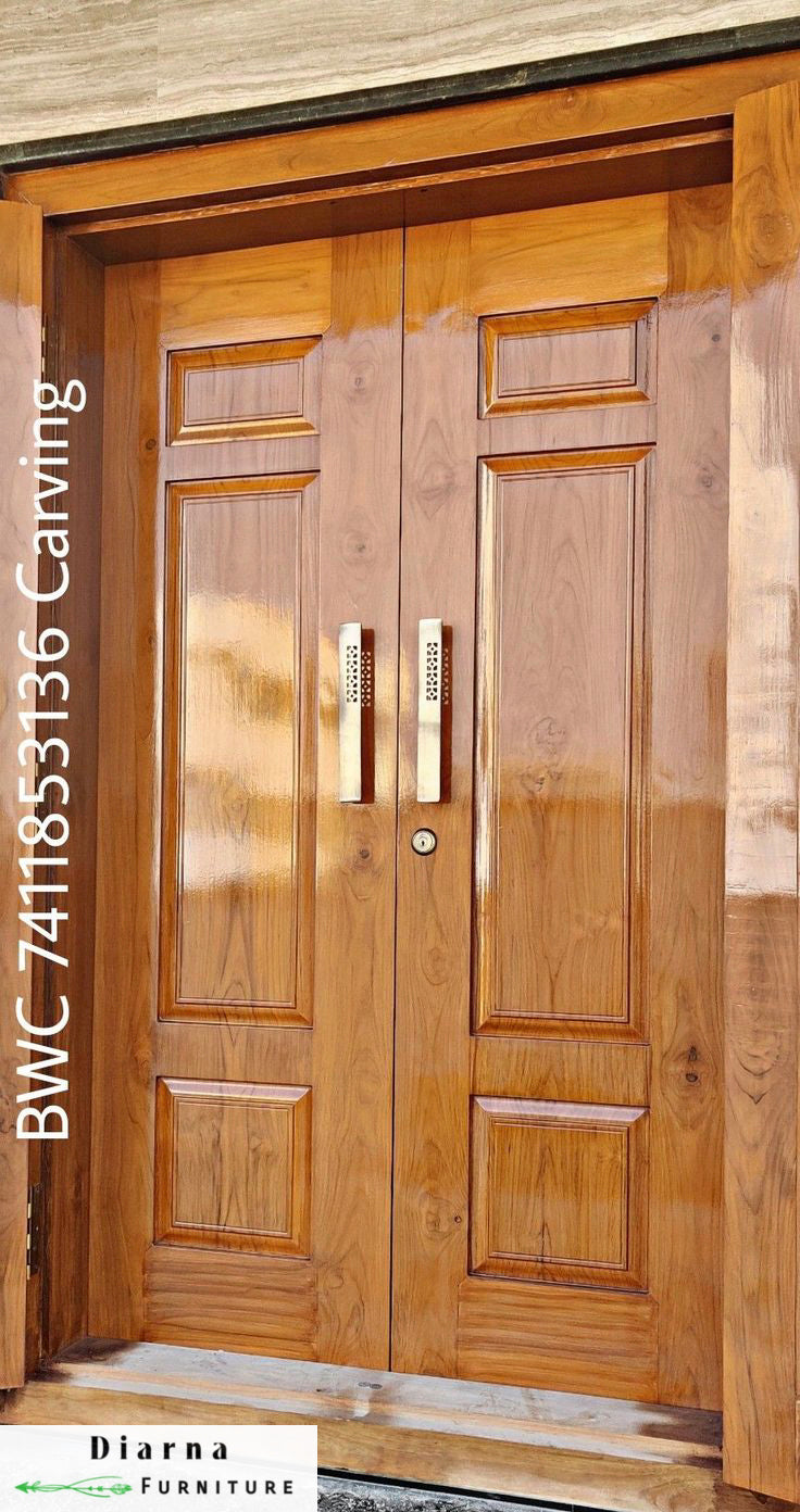 باب شقة م دي اف وموسكي - 2 ضلفة  - بيج