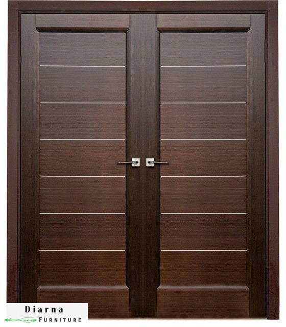 باب شقة م دي اف وموسكي - 2 ضلفة  -بني