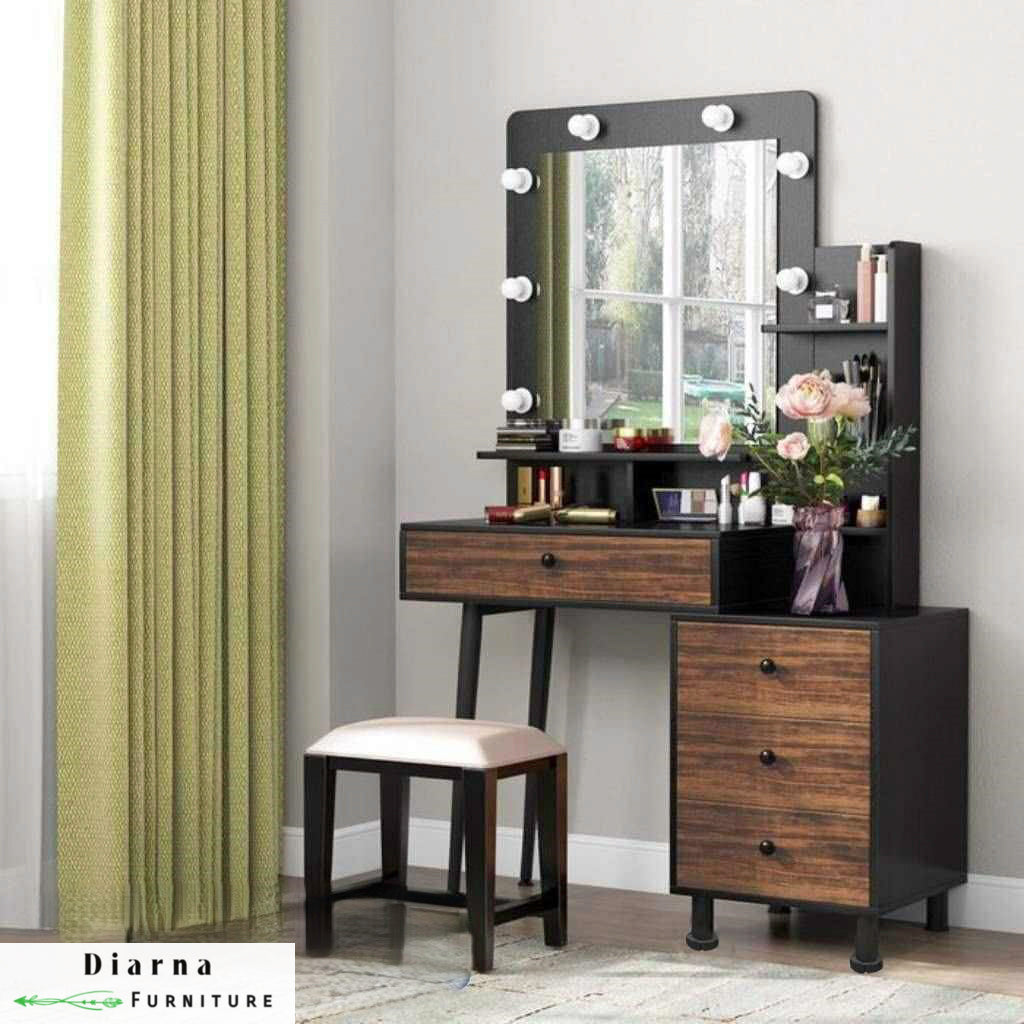 تسريحة  ام دي اف - اسود وبني