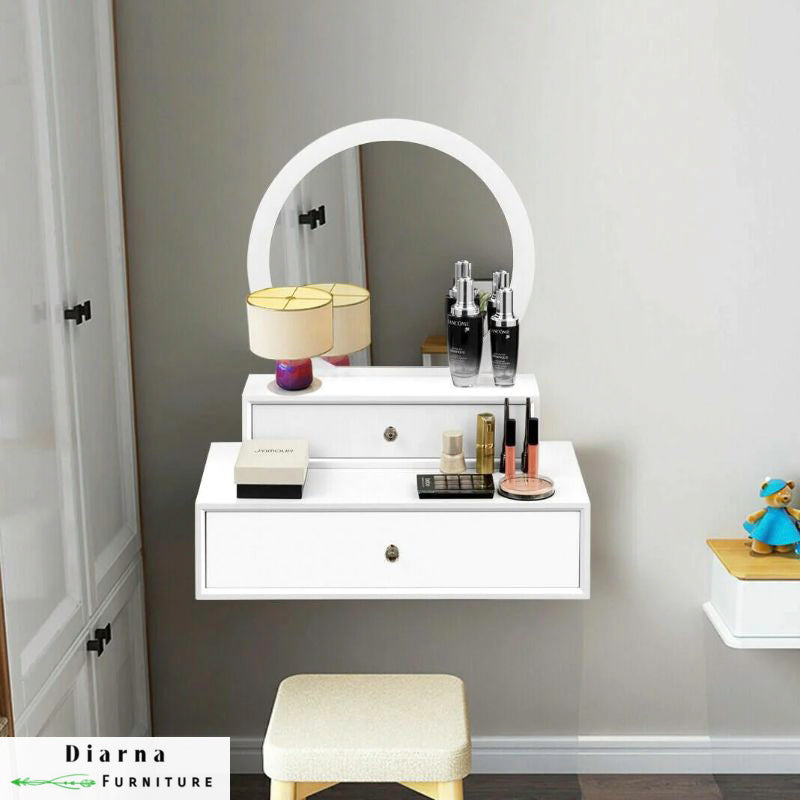 تسريحة  ام دي اف معلقة - ابيض