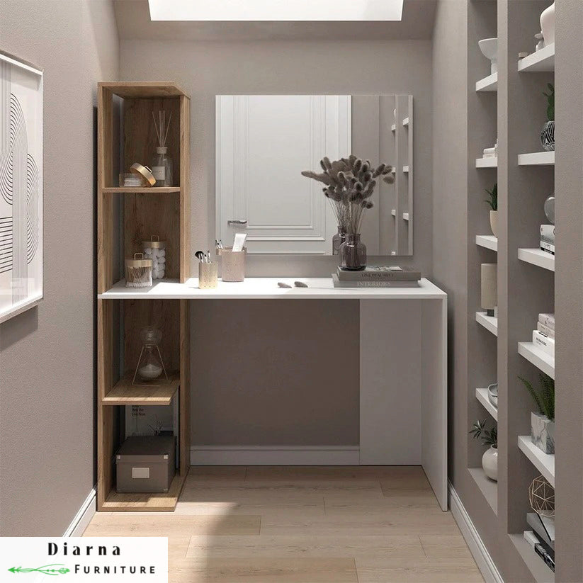 تسريحة موردن ام دي اف - بيج وابيض