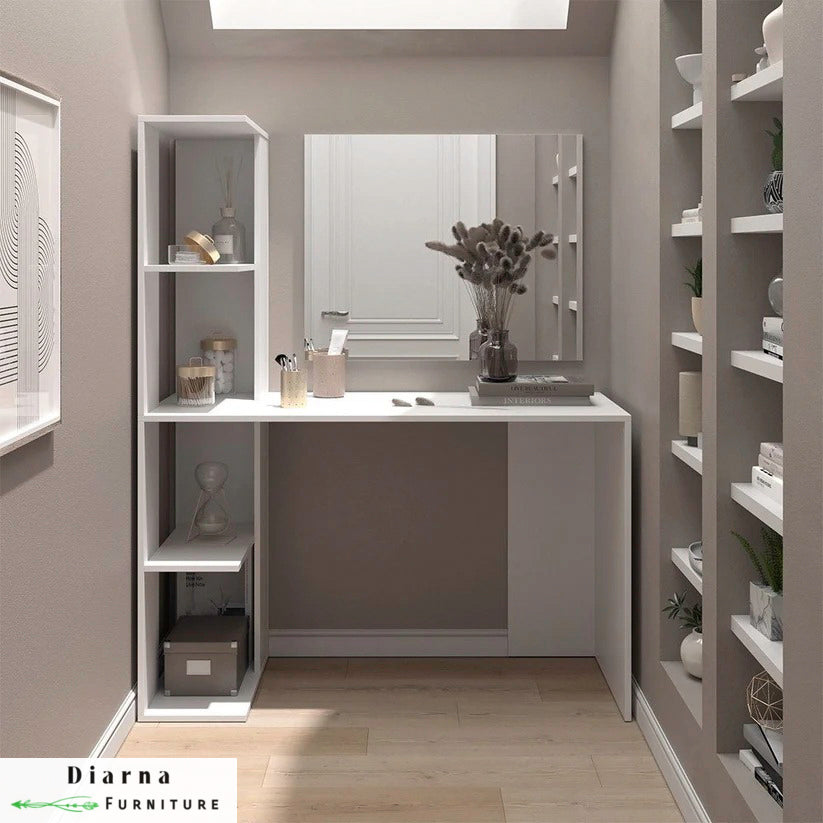 تسريحة موردن ام دي اف - بيج وابيض