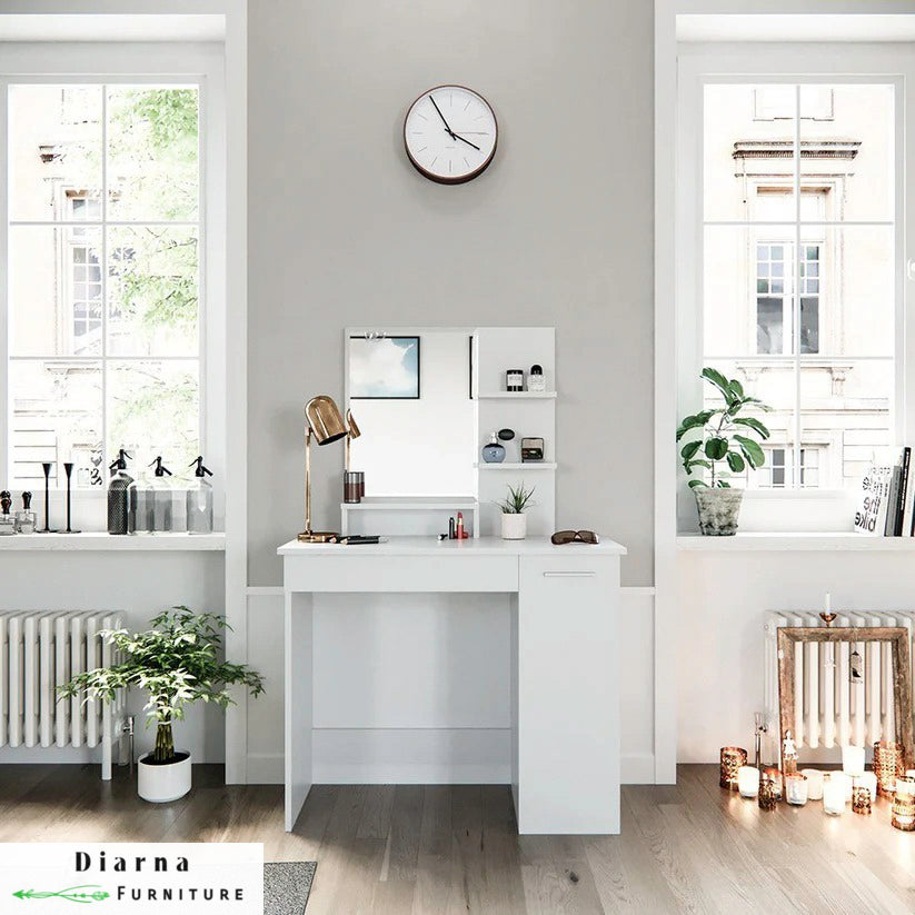 تسريحة ام دي اف - رمادي وابيض