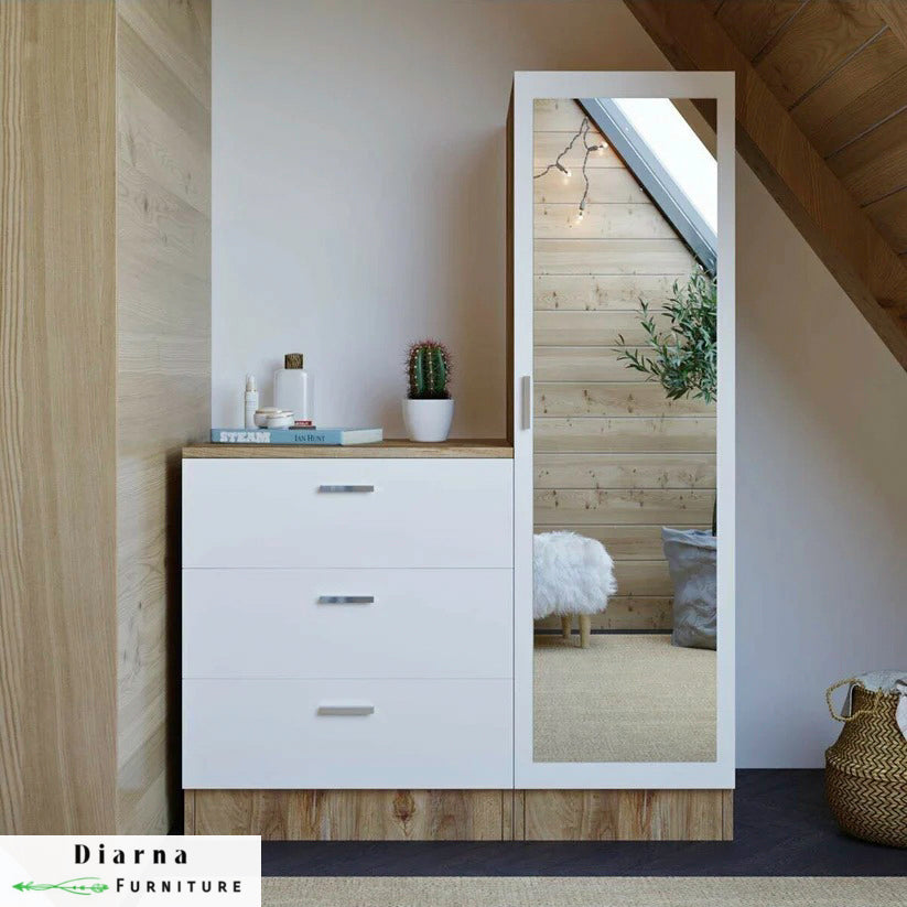 تسريحة موردن ام دي اف - بيج وابيض