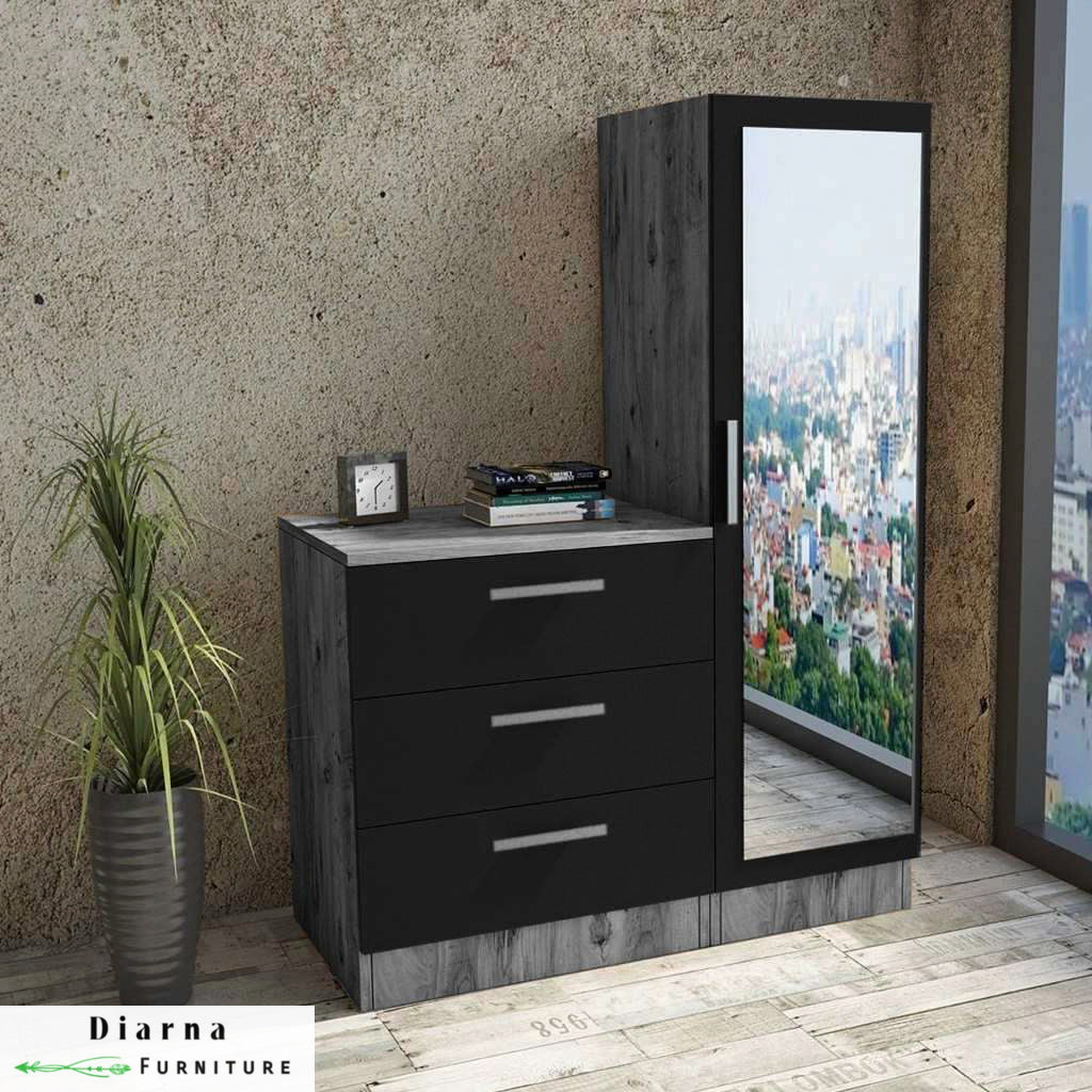 تسريحة ام دي اف - بيج غامق ورمادي