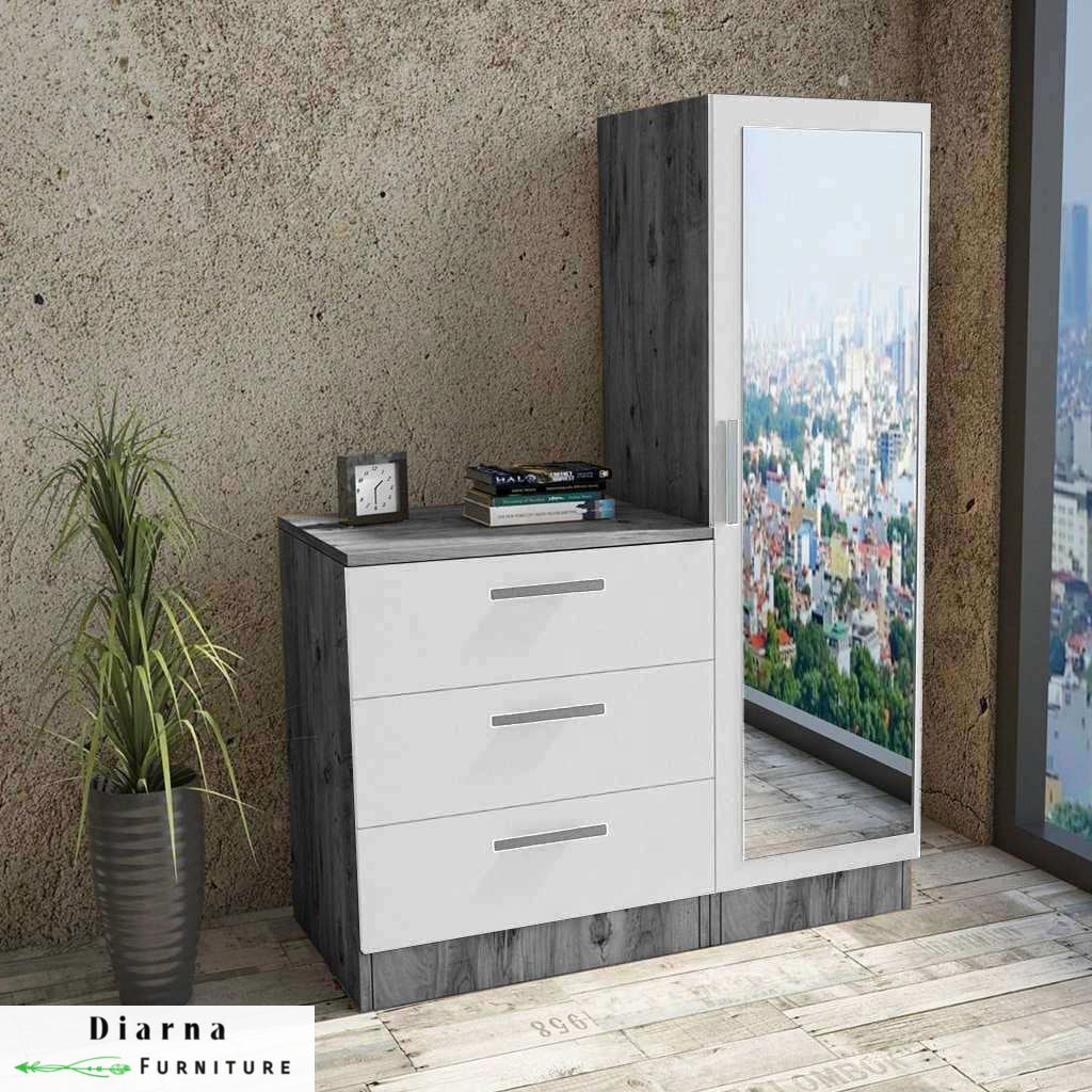 تسريحة ام دي اف - بيج غامق ورمادي