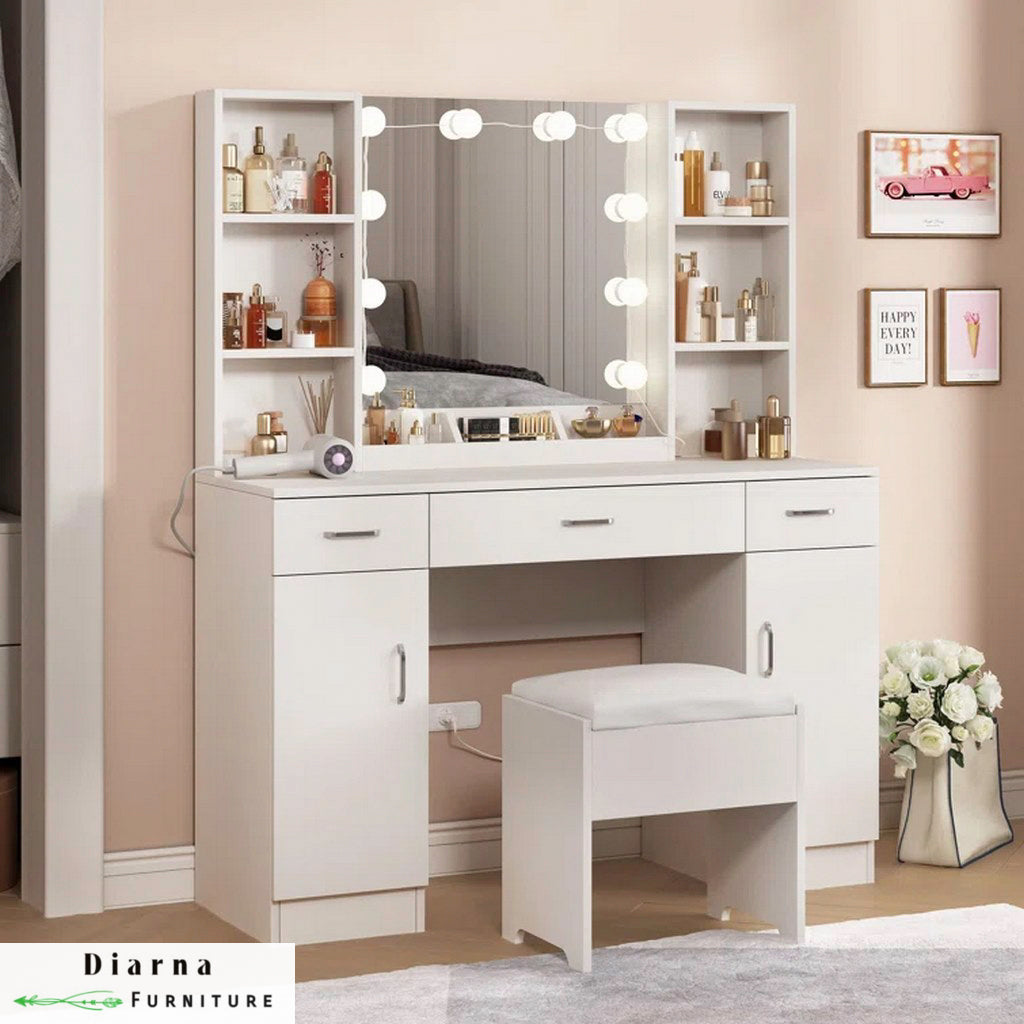 تسريحة ام دي اف - ابيض